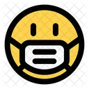 Neutro Emoji Com Mascara Facial Emoji Ícone
