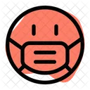 Neutro Emoji Com Mascara Facial Emoji Ícone