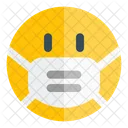 Neutro Emoji Com Mascara Facial Emoji Ícone