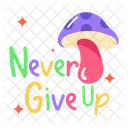 Motivational Quote Never Give Up Never Quit Icon