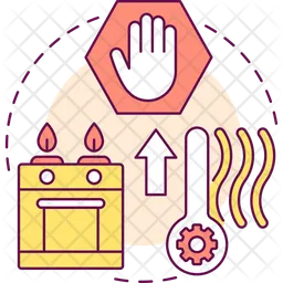 Never use oven to warm house  Icon