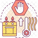 Never Use Oven To Warm House Icon