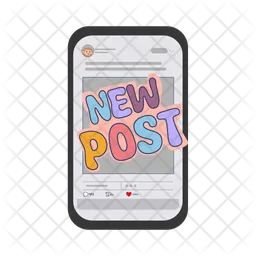 New post text post in social media  Icon