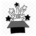 Black Monochrome New Product Illustration New Product Product Icon