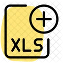 New Xls File Xls File Add Xls File Icon