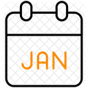 New Year Januray Celebration Icon