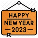 Board New Year Signaling Icon