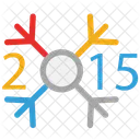 New Year Snowflake Icon