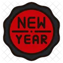 New Year Badge  Icon