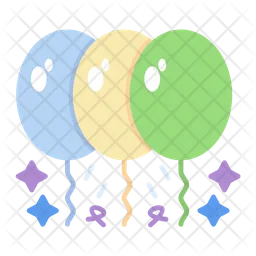 New Year Balloons  Icon