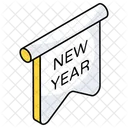 New Year Banner New Year Label New Year Badge Icon