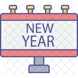 New Year Billboard  Icon