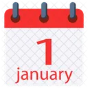New Year Calendar Party Icon