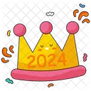 New Year 2024 Happy New Year Party Icon