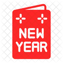 New Year Card Birthday Party Icon