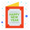 New Year Card Greeting Card Invitation Card Icon
