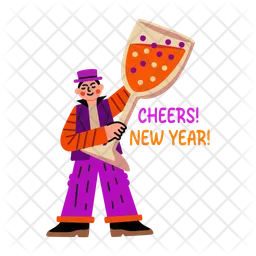 New year cheers  Icon