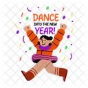 New year dance  Icon