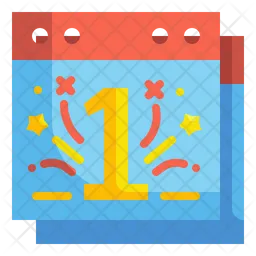 New Year Date  Icon