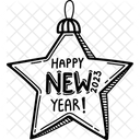 New Year Decoration Happy New Year Star Icon