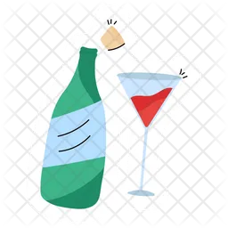 New Year Drink  Icon