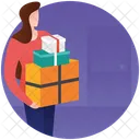 New Year Shopping Christmas Present Christmas Gifts Icon
