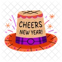 New year hat  Icon