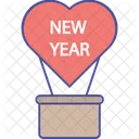 New Year Heart New Year Heart Balloon Icon