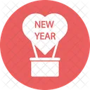 New Year Heart  Icon