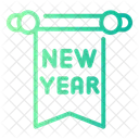 New Year Happy New Year Banner Design Icon