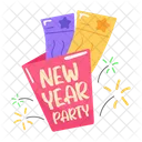 New Year Invitation Party Invitation New Year Party Icon