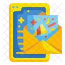 New Year Letter Message Mobile Icon