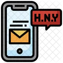 Message New Year Smartphone Icon