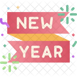 New Year Ribbon  Icon