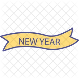 New Year Ribbon  Icon