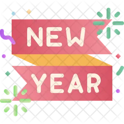 New Year Ribbon  Icon