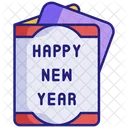 New Year S Wish Card Icon
