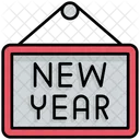 New Year Signboard  Icon