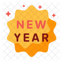 New Year Tag  Icon