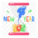 New Year Countdown New Year Timer Sand Clock Icon