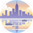 York America Cityscape Icon