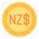 New Zealand Dollar Money Cash Icône