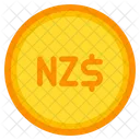 New Zealand Dollar Coin Currency Icon