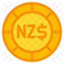 New Zealand Dollar Coin Currency Icon