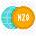 New Zealand Dollar Currency Currencies Icon