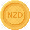 New Zealand Dollar Coin Coins Currency Icône