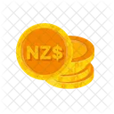 New Zealand Dollar Coin New Zealand Dollar Currency Symbol Icon