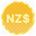 New Zealand Dollar Coin New Zealand Dollar Gold Coins Icon