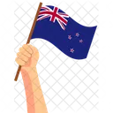 New Zealand Hand Holding Nation Symbol Icon