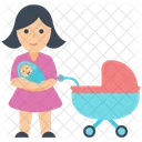 Mother Child Newborn Icon